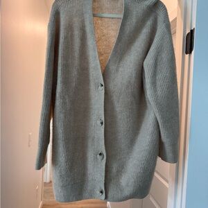 Women's Gray Cardigan Sweater